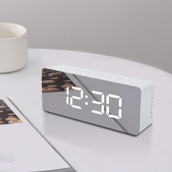 Digital Smart Back Light Table Mirror Alarm Clock